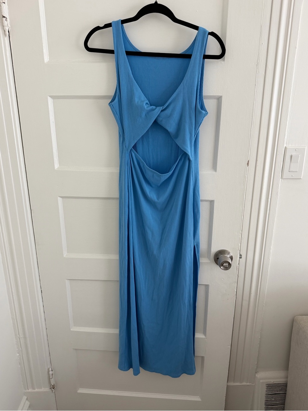 l*space Cornflower Blue Twist Front Cutout Midi Dress